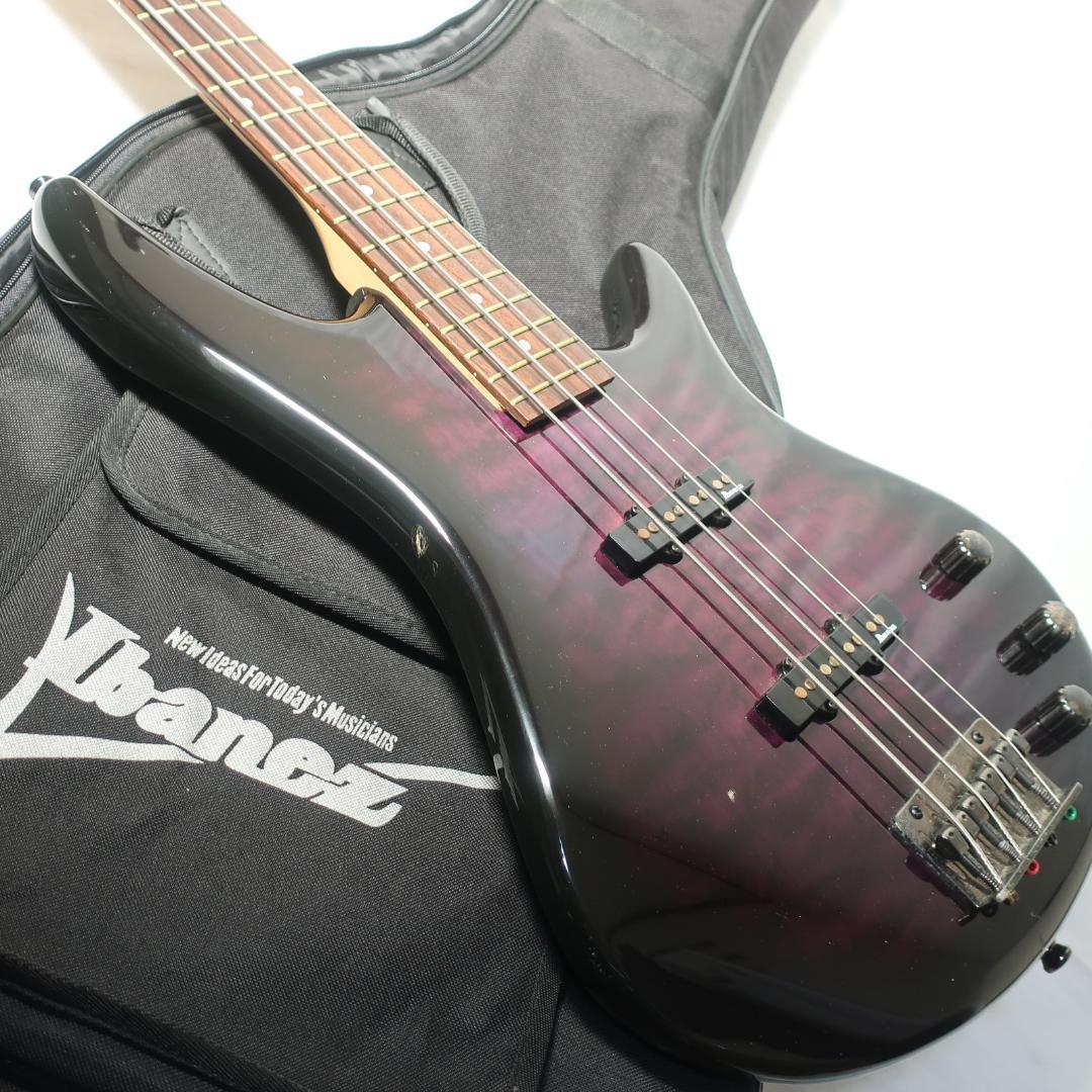 Ibanez Gio エレキベース パープル アイバニーズ製ケース付