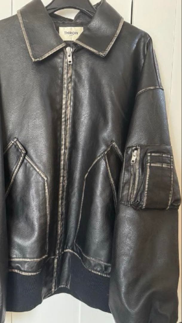 THROW VINTAGE G-1 JK ブラックレザー ジャケット