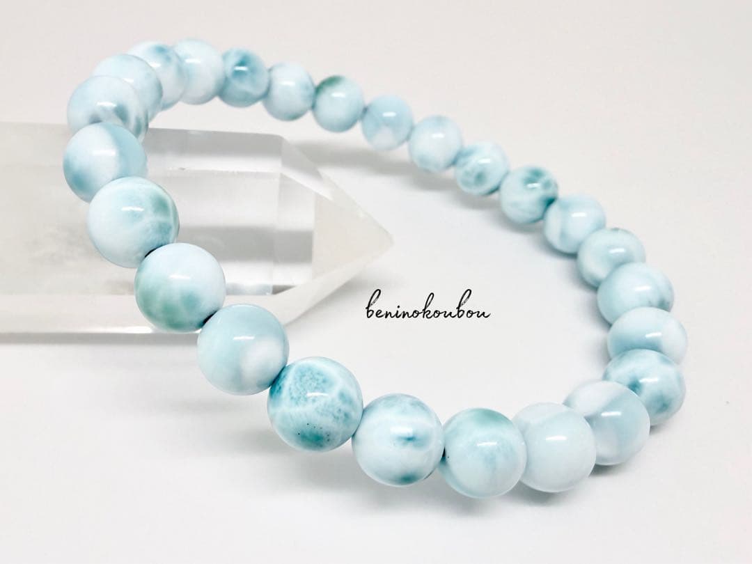 【1点物】波模様が美しい◇カリブ海の宝石 ラリマー ブレスレット 7.5mm