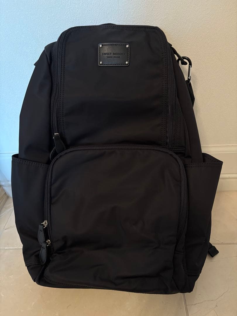 ゆかり【ブラック】23L マザーズバッグ　サコッシュ付き