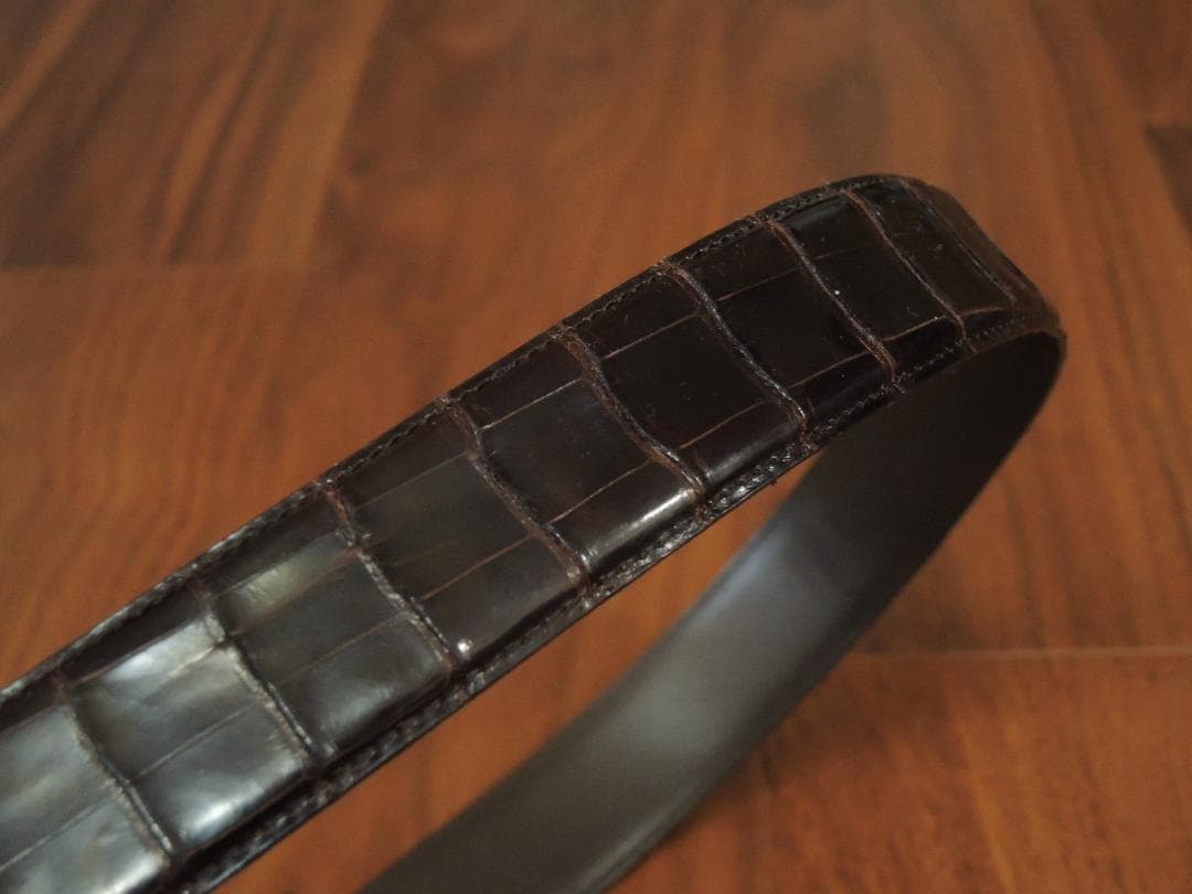 美品　4万円　CESARE PACIOTTI　最高位　リアルクロコレザー　90㎝