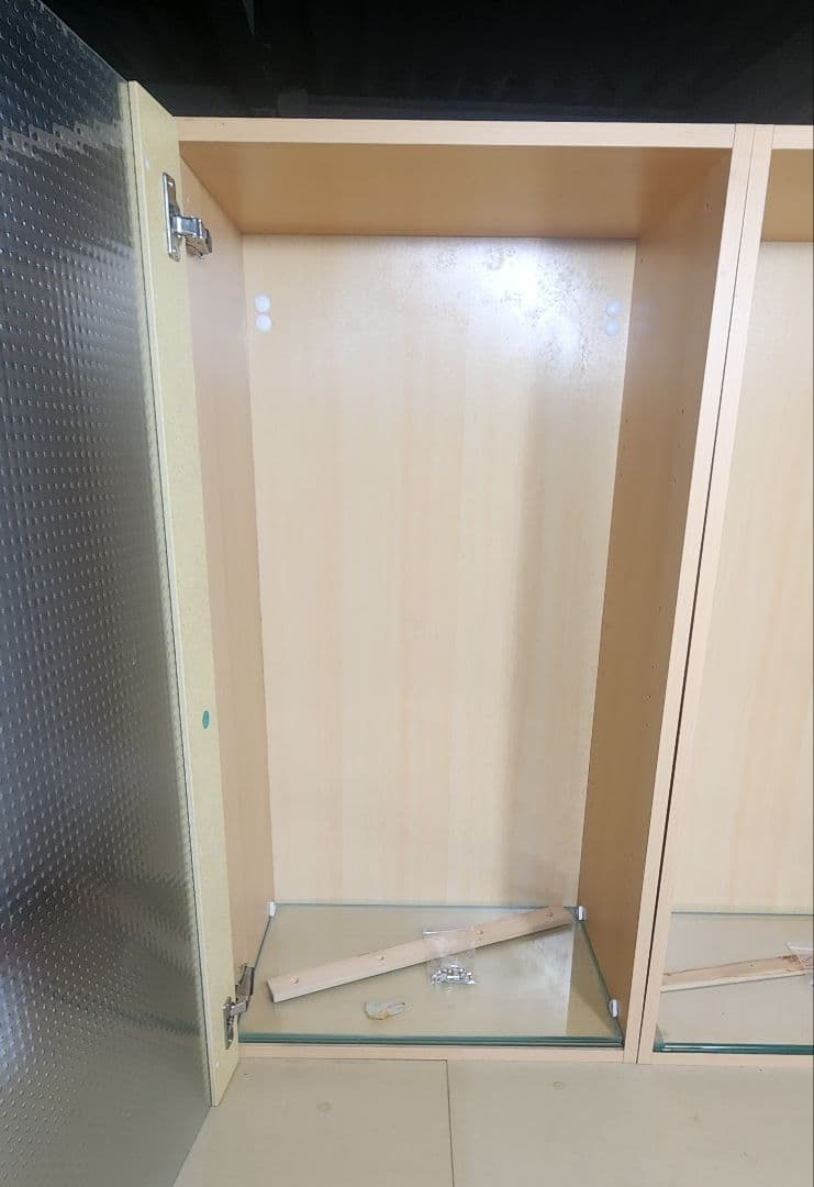 激安 高級ヨーロッパ製 ガラスフロント ウオールユニットw500用LR2箱