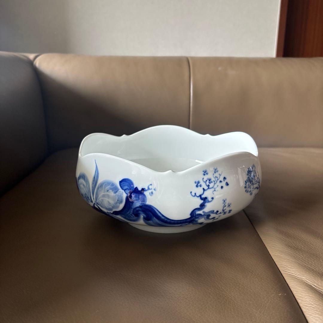 マイセン　ブルーオーキッド　大鉢約22cm