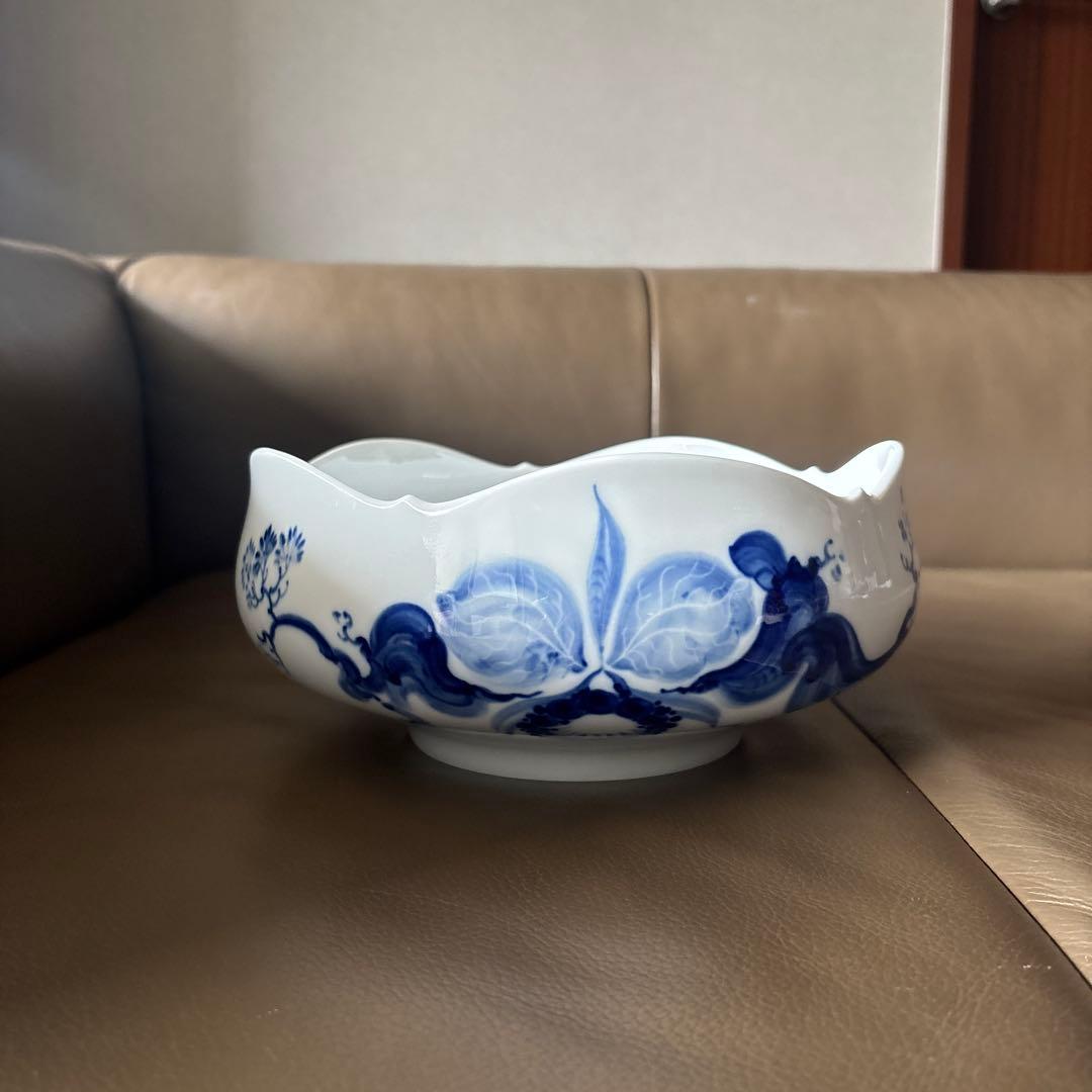マイセン　ブルーオーキッド　大鉢約22cm