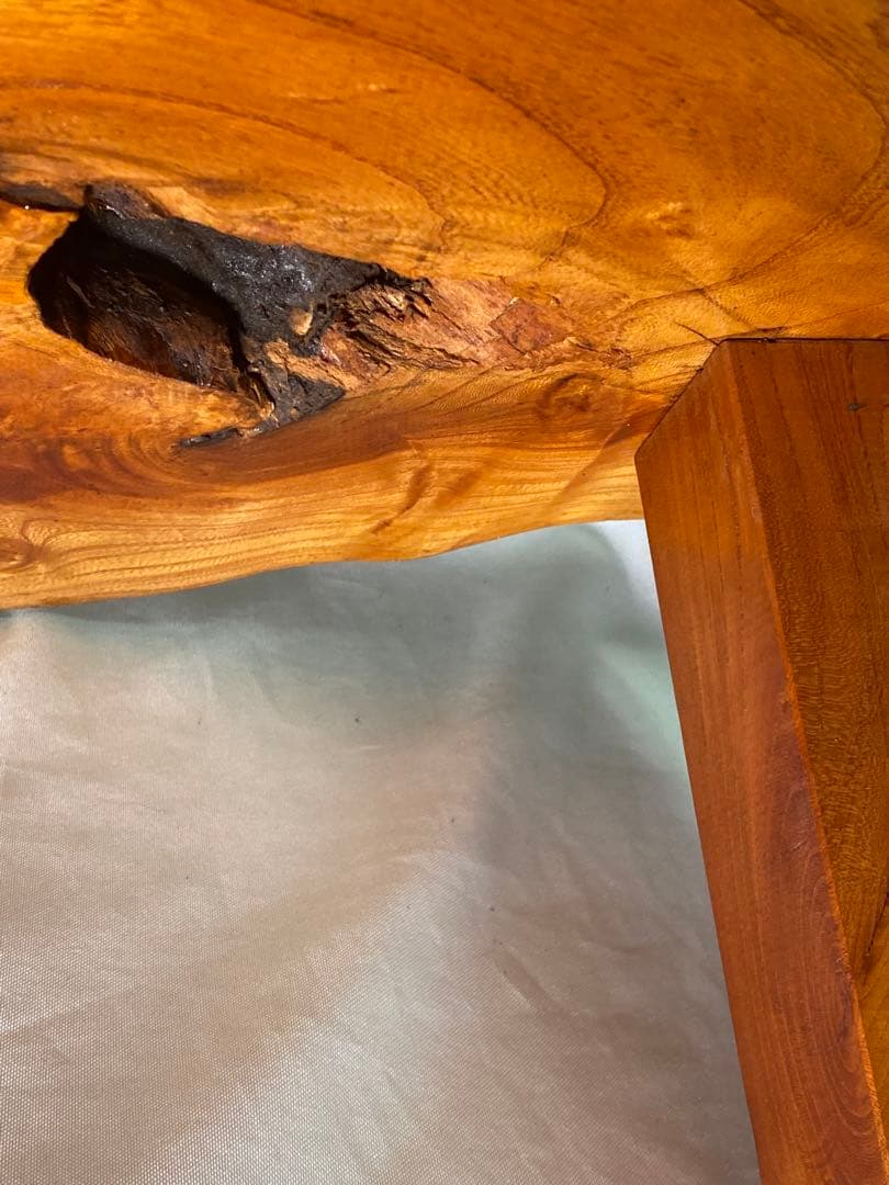 1444❣️ 一枚板　ミニローテーブル　ちゃぶ台