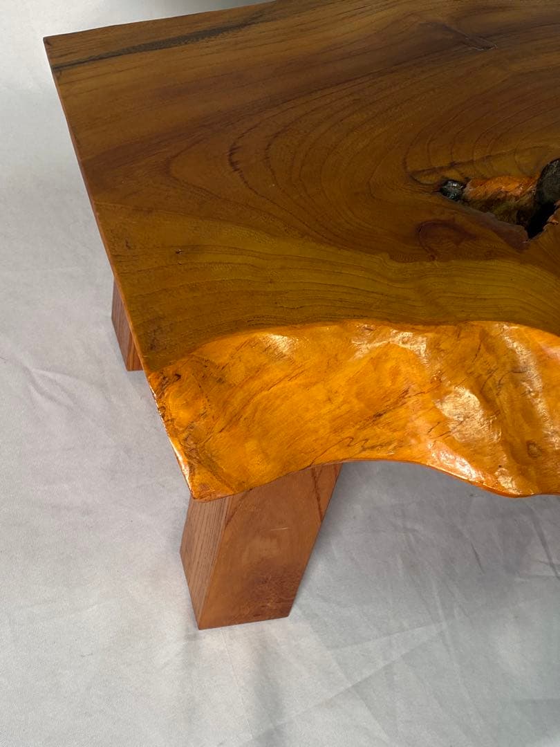 1444❣️ 一枚板　ミニローテーブル　ちゃぶ台