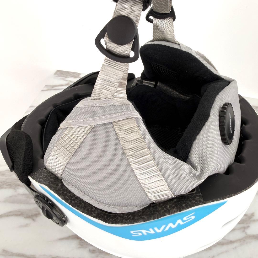 SWANS スキー ヘルメットH80 52-58cm ダイヤル調節 バイザー付き