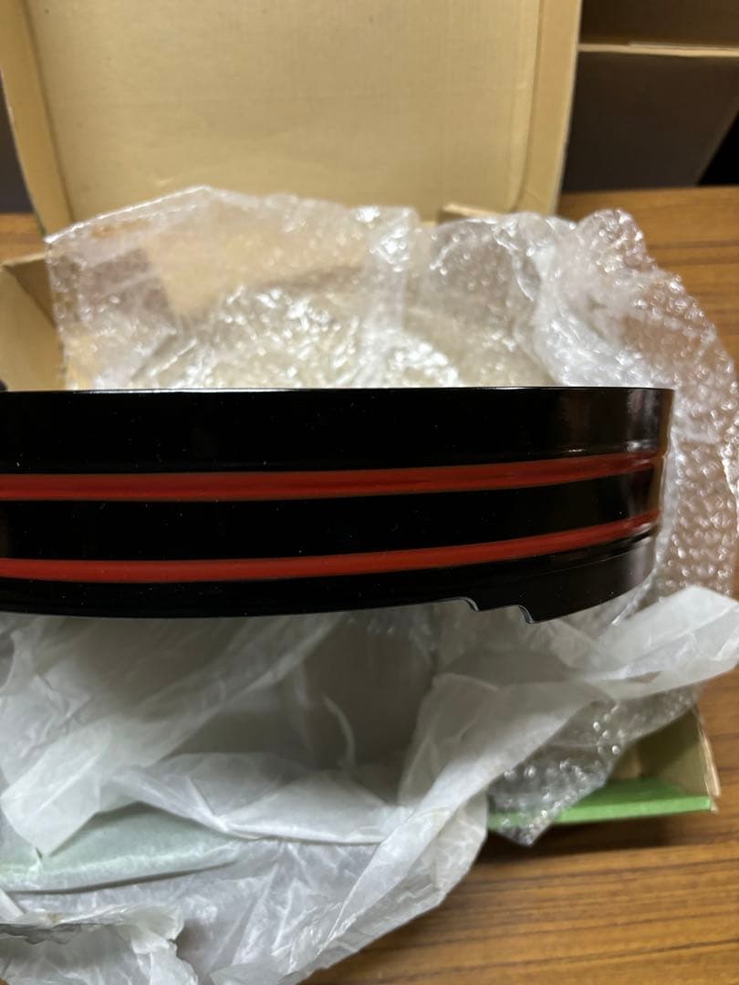 新品未使用 漆器 花柄金箔装飾 5個+1個 飯切り 寿司桶