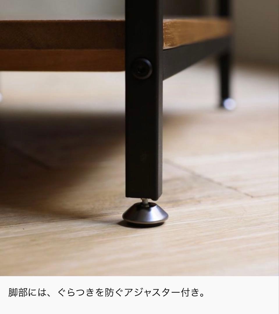 【リセノ】ZAGA RACK60（高さ48cm 2段ラック スチールと木材）