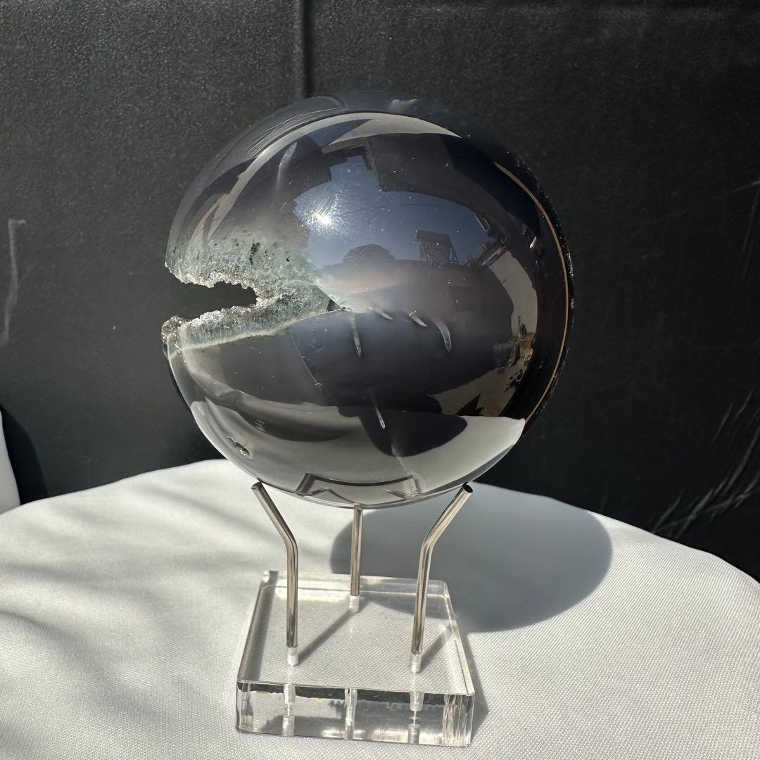 天然石グリーン瑪瑙の笑い口　置物　D.157