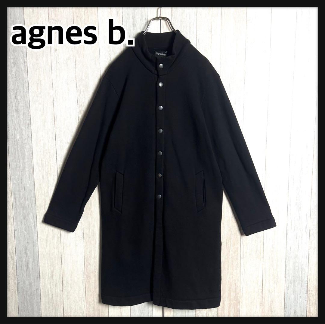 3280【希少デザイン・美品】アニエスベー スタンドカラー ロングコート