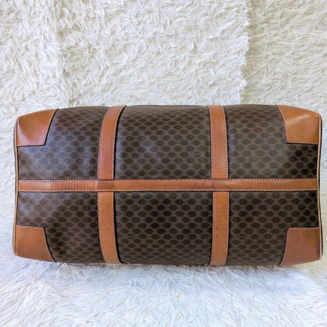 セリーヌ　ボストンバッグ　トリオンフ　マカダム　ブラウン カデナ PVC