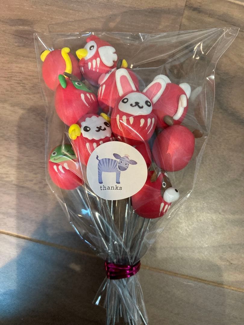 ひろりん様オーダー　干支ダルマ　ガーデンピック