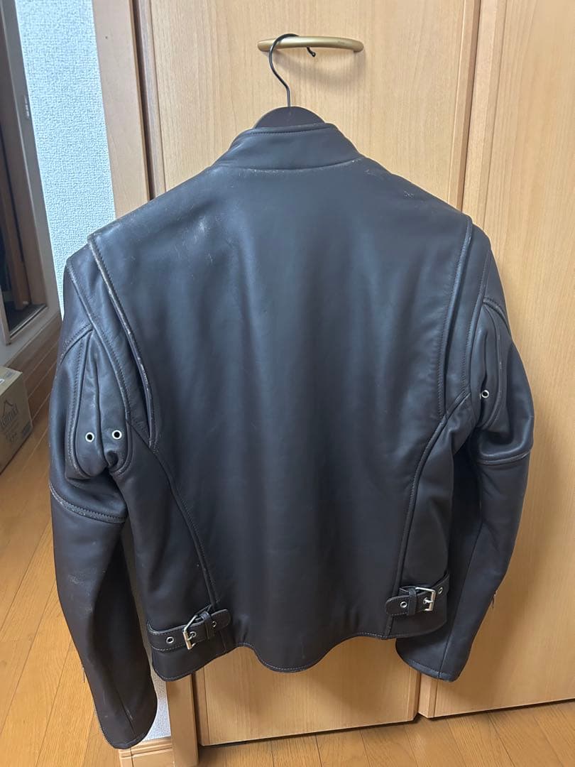 トリッキー TRICKY レザー シングルライダースジャケット ダークブラウン