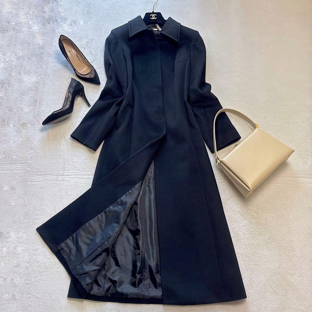 【カシミヤ100%✨️超ロング丈✨クリーニング済】エスプリミュール ロングコート