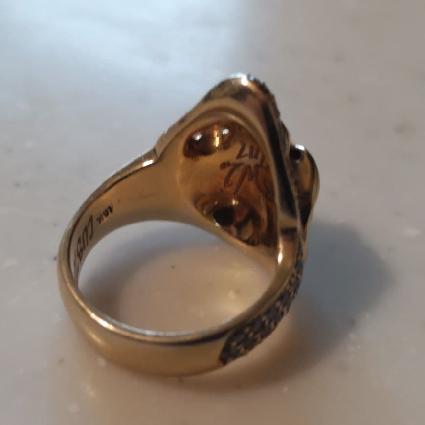 Bill Wall Leather スカル 18K ダイヤモンドパヴェ 11号