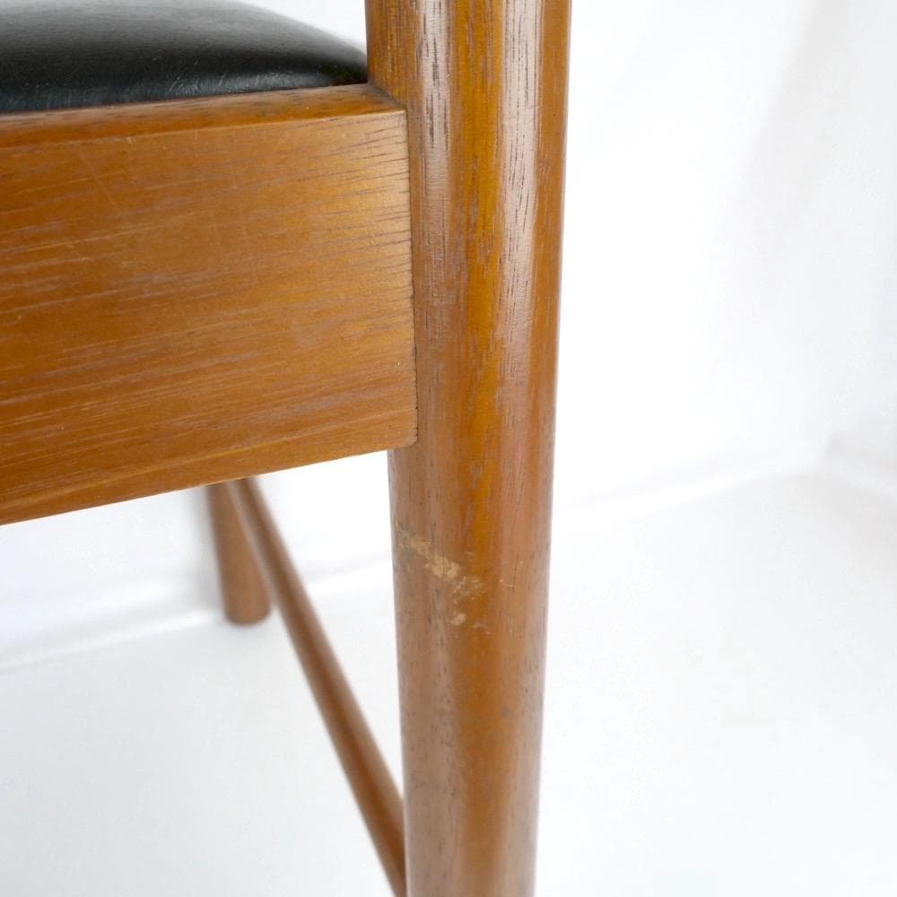 ダイニングチェア 2脚 ブラック オールド マルニ木工 ヴィンテージ 孔雀マーク