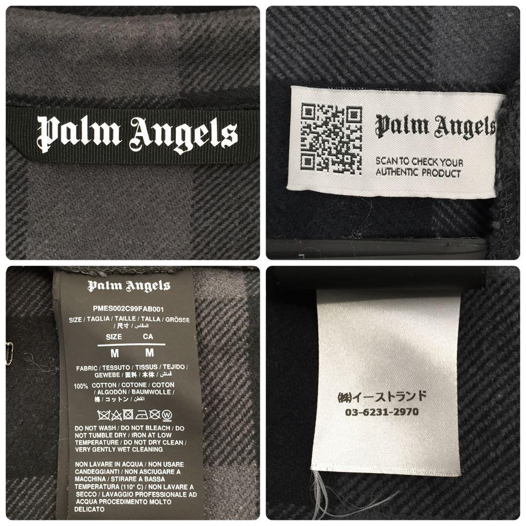 【超人気モデル】パームエンジェルス バックアーチロゴ チェック柄 ネルシャツ M