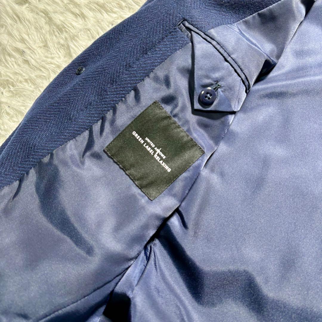 【美品】グリーンレーベル×ロロピアーナ　チェスターコート M ヘリンボーン