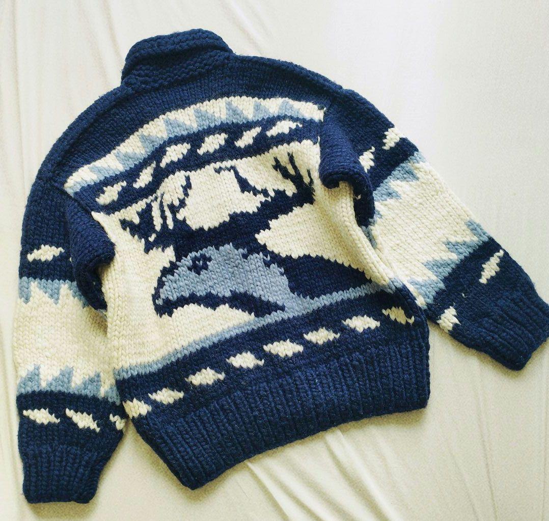 【FAB】カナダ製 カウチンニット カーディガン トナカイ