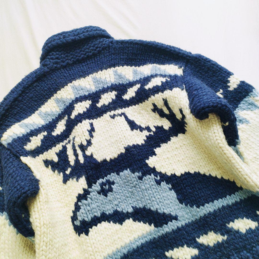 【FAB】カナダ製 カウチンニット カーディガン トナカイ