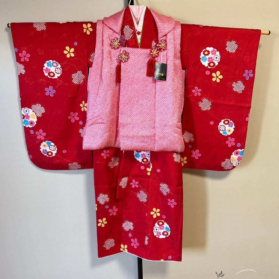 【訳あり】七五三 3歳被布着物襦袢セット