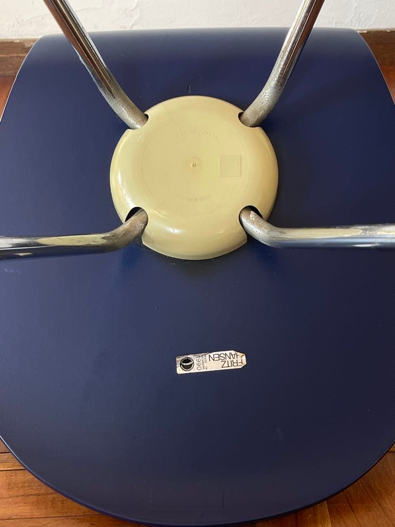 北欧 デンマーク ヴィンテージ フリッツハンセン タンチェア ブルー