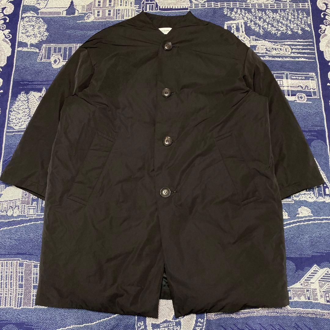 LE GLAZIK ルグラジック ノーカラー ダウンコート 36 ブラック の