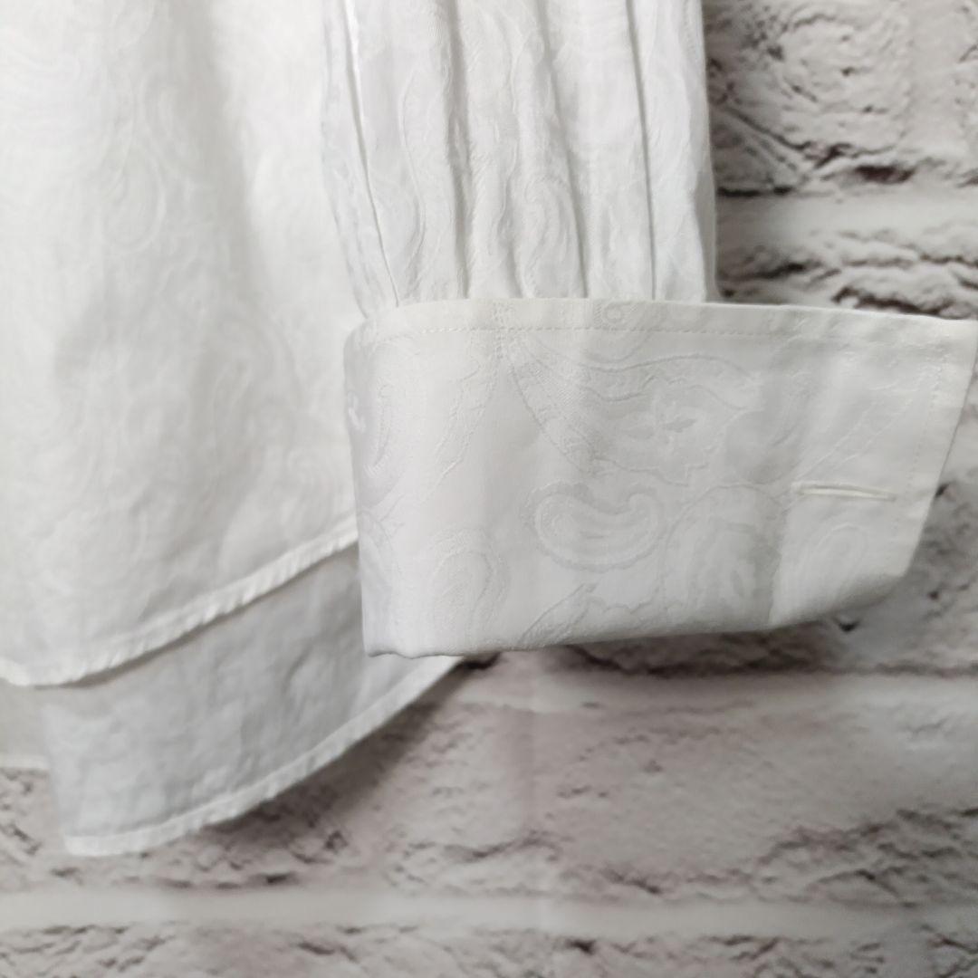 美品・希少■ETRO 総柄 ダブルカフス ロングスリーブシャツ ペイズリー柄