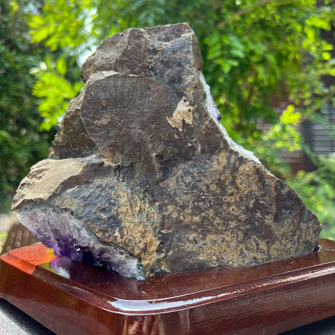 ✳️神々しい輝き✨美麗濃紫の綺麗な輝き✨ウルグアイ産 アメジストクラスター 天然石