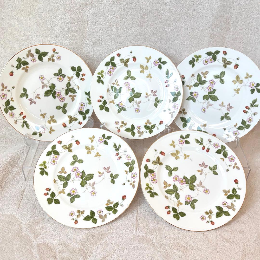 【新品級】ウェッジウッド ワイルドストロベリー　食器セット　5人用　全13点