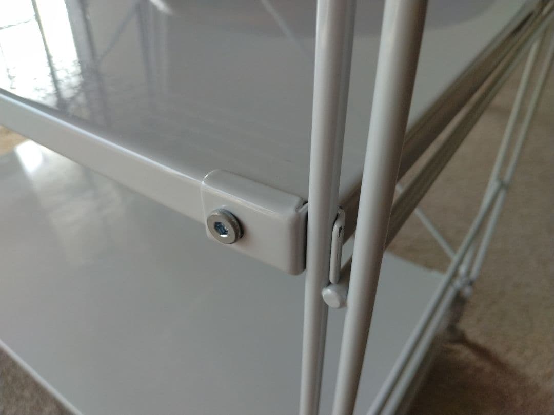 【美品】MUJI無印良品 スチールユニットシェルフ小ワイド86cmバスケット×2