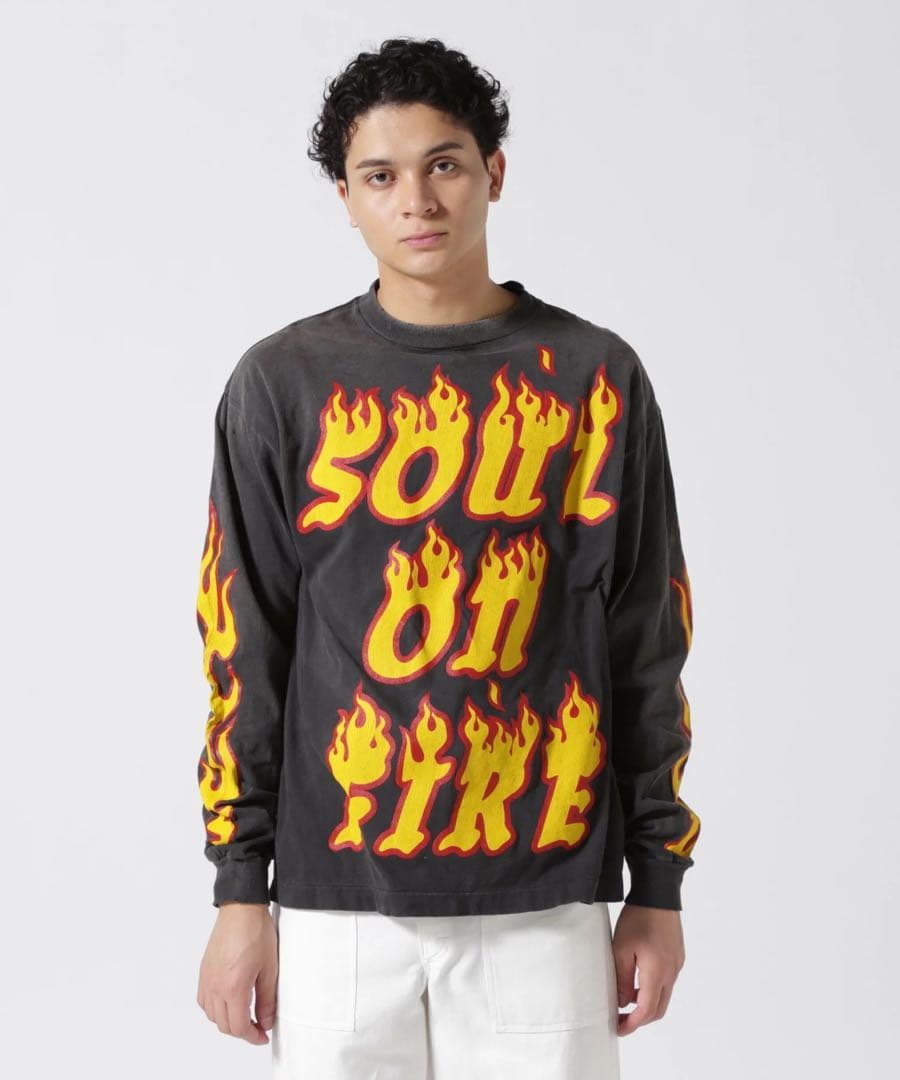 【極美品】 SAINT MICHAEL SOUL ON FIRE ロングTシャツ
