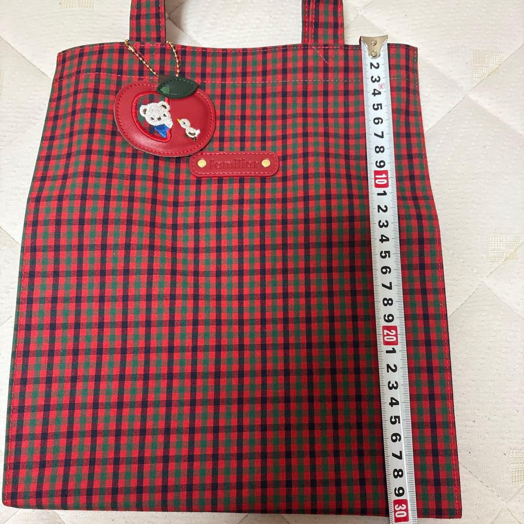 美品⭐︎familiar チェック トートバッグ