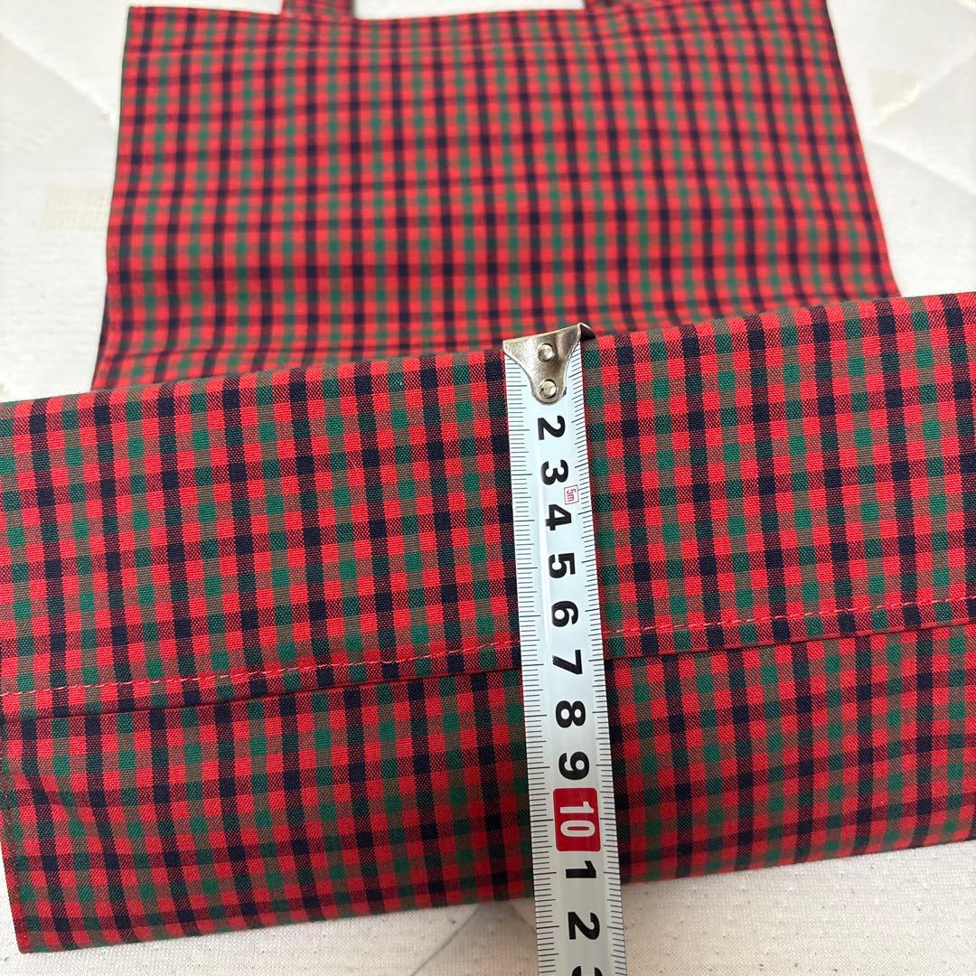 美品⭐︎familiar チェック トートバッグ
