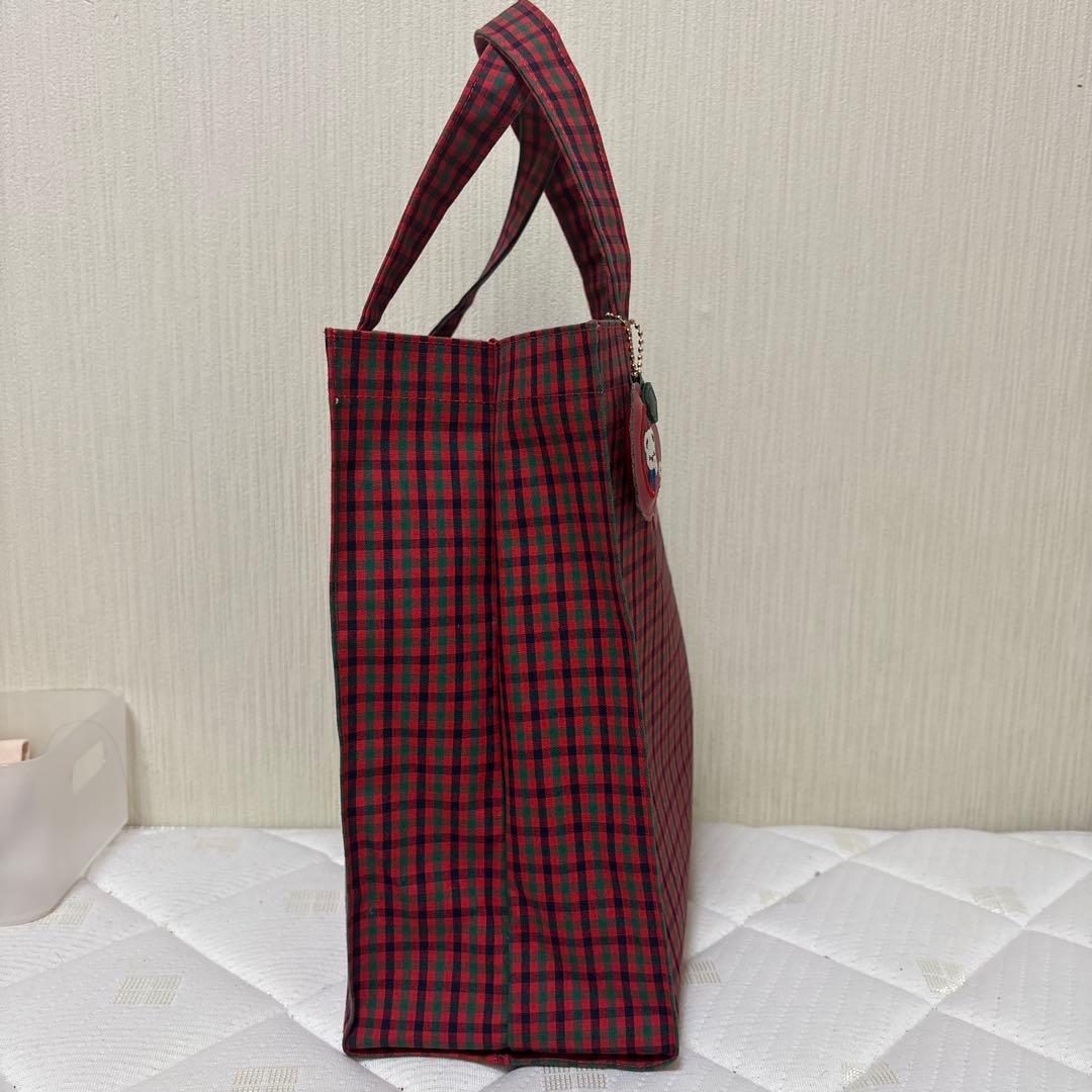 美品⭐︎familiar チェック トートバッグ