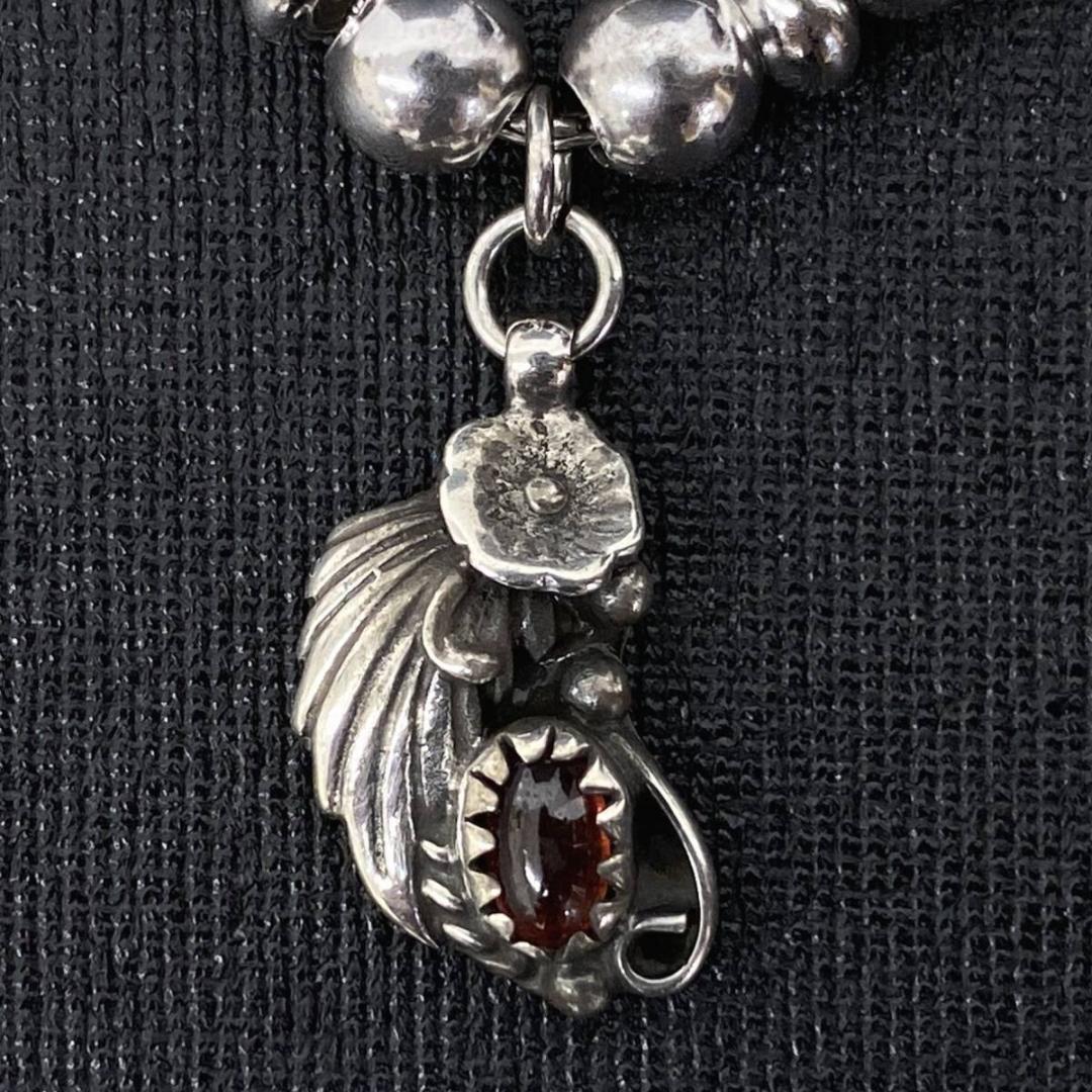 SAAD NAVAJO シルバー 925 リーフ フェザー ビーズ ブレスレット