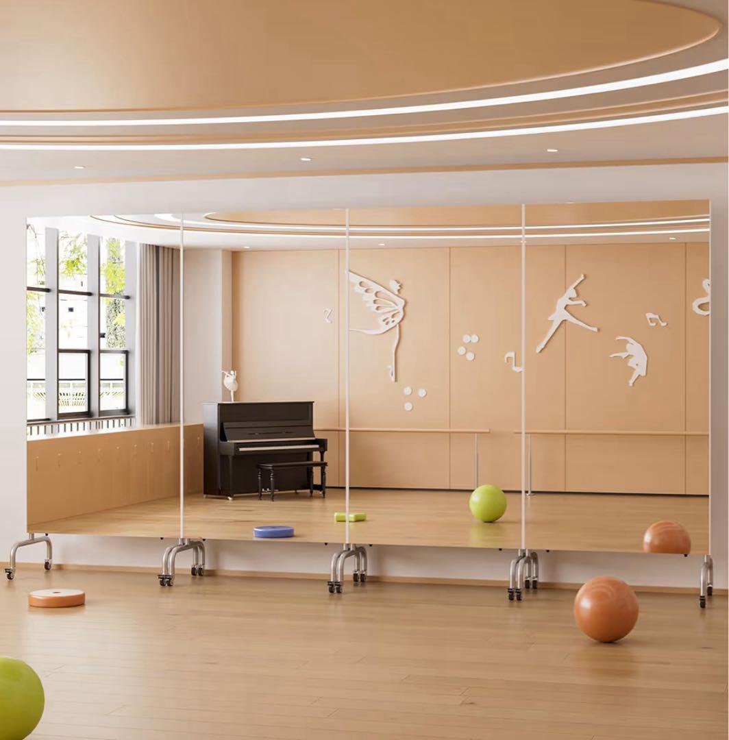 キャスター付きスタンドミラー 80cm x 150cm