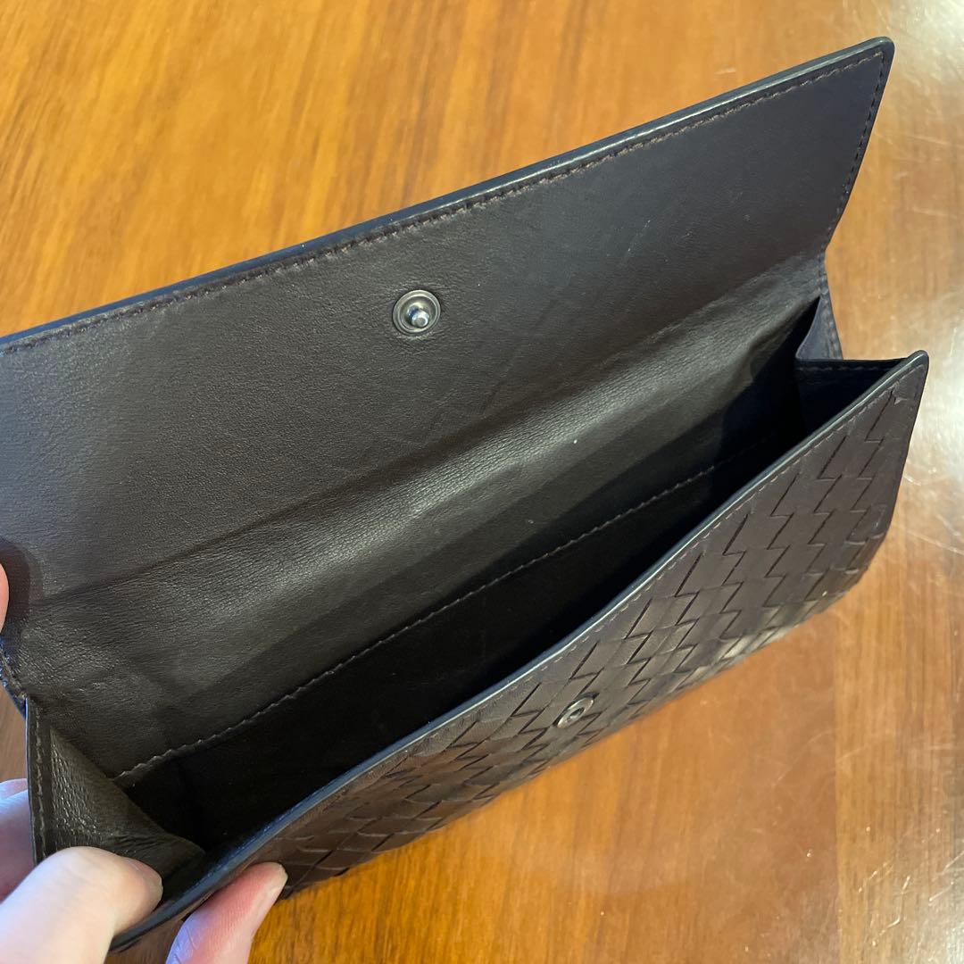 BOTTEGA VENETA ボッテガヴェネタ レザー編み込み長財布