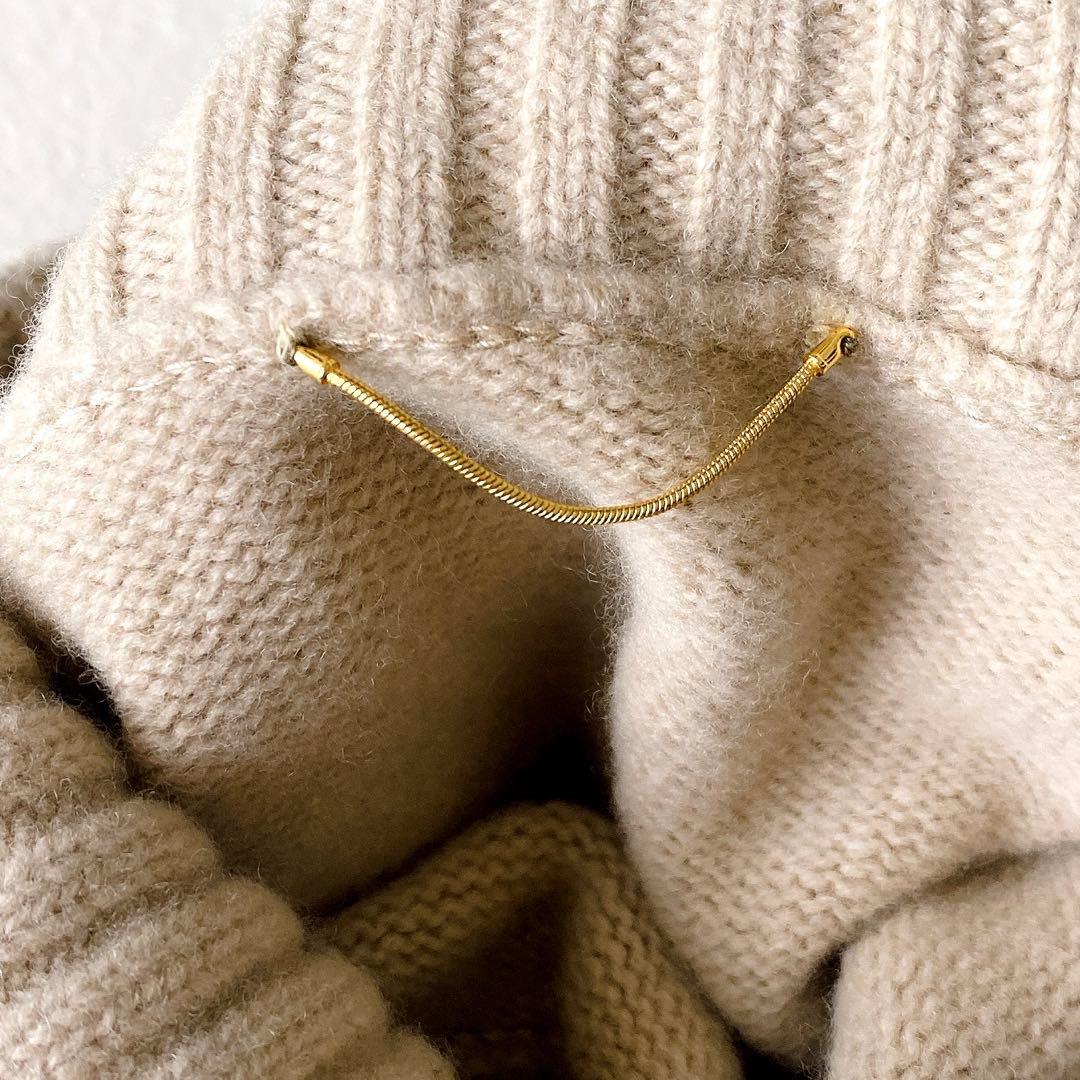 美品☆ドゥーズィエムクラス ミドルゲージタートルニット