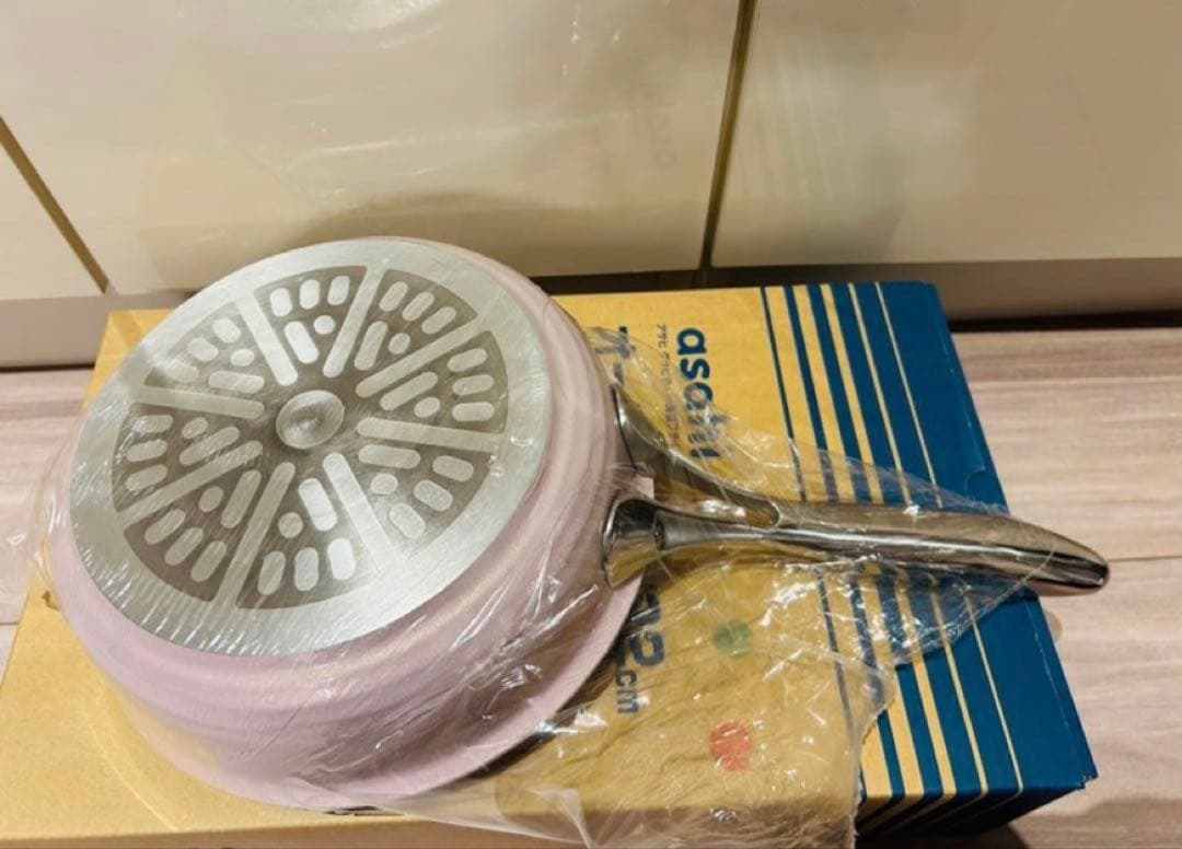 アサヒ軽金属　asahi オールライト 22 ピンク フライパン　適温計　レシピ