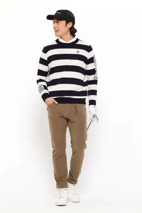 未使用 タグ付き 防風カシミヤクルーネックニットプルオーバー 4 M ネイビー