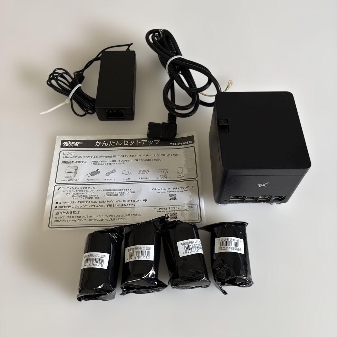 スター精密 サーマルプリンター mC-Print2 交換用レジロール４本付