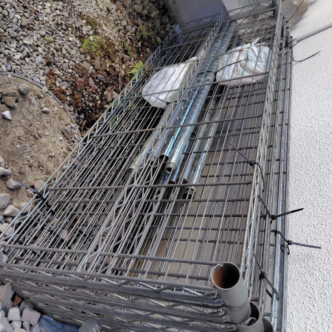 5段メタルスチールラック シルバー