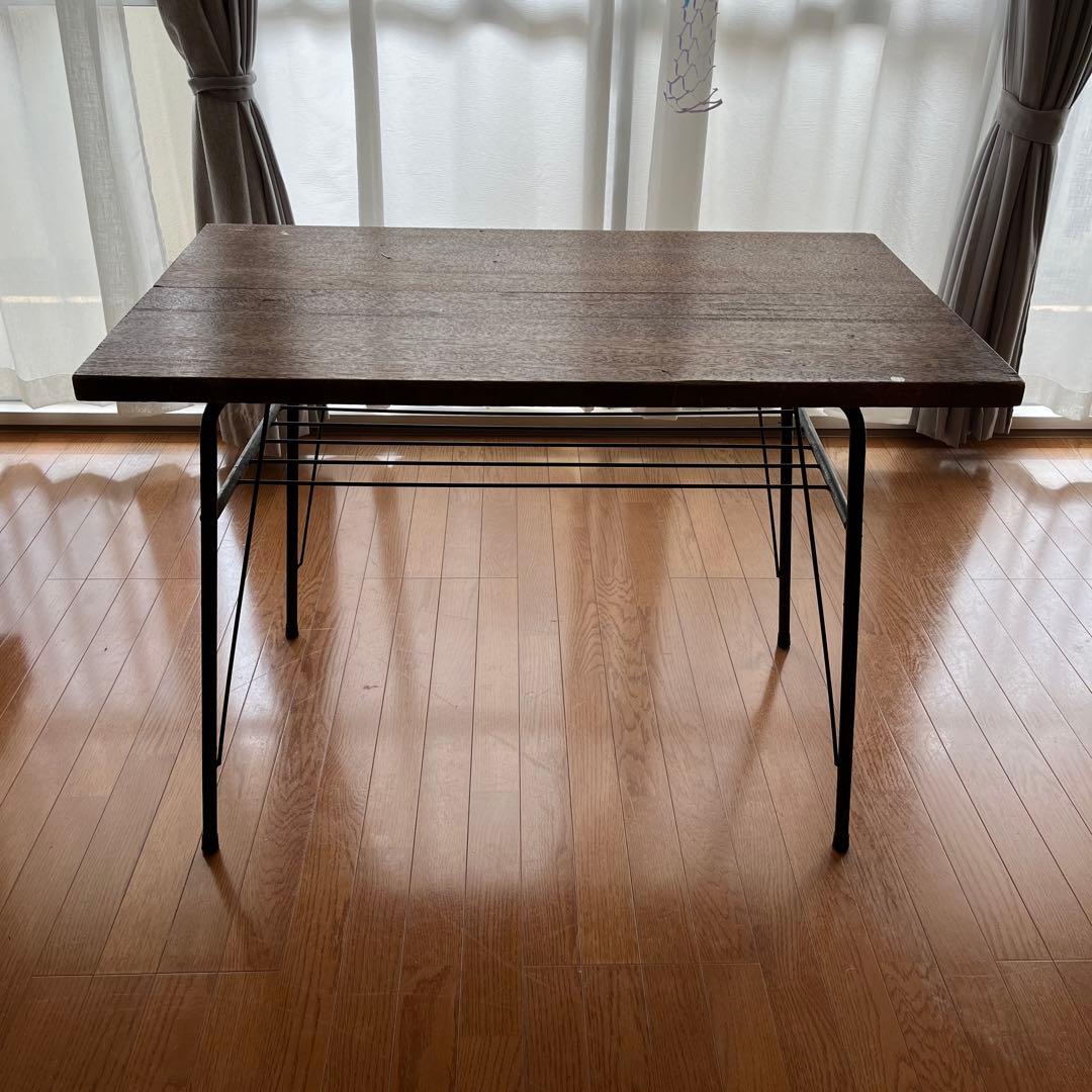 jam【古道具】木製×アイアン脚テーブル ヴィンテージ送料込
