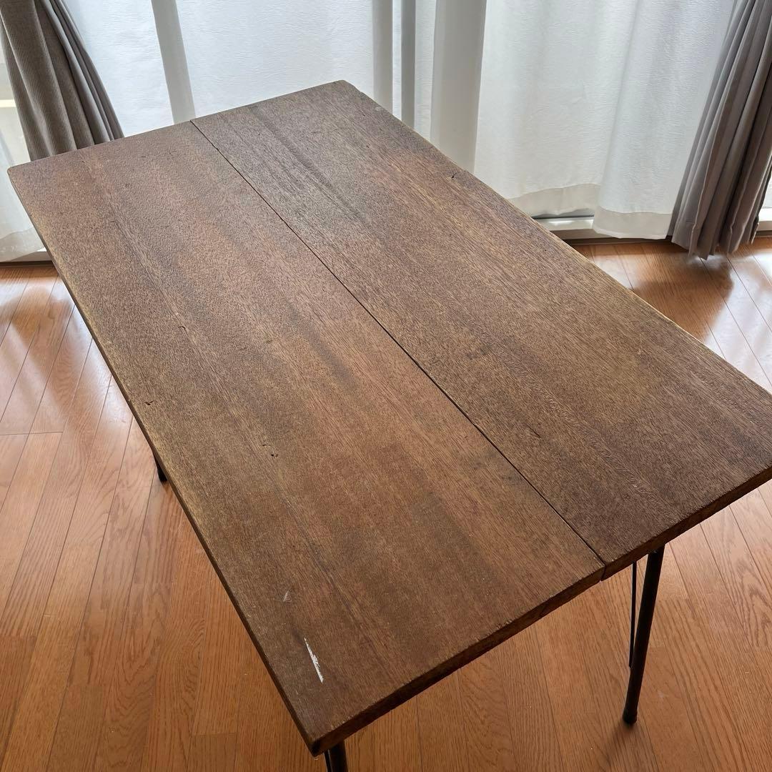 jam【古道具】木製×アイアン脚テーブル ヴィンテージ送料込