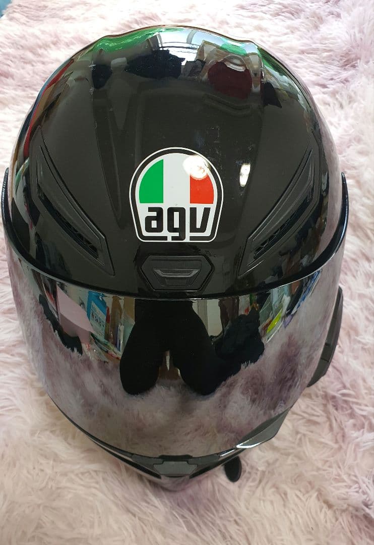 AGV フルフェイス ブラック ミラーシールド ビーコム付き