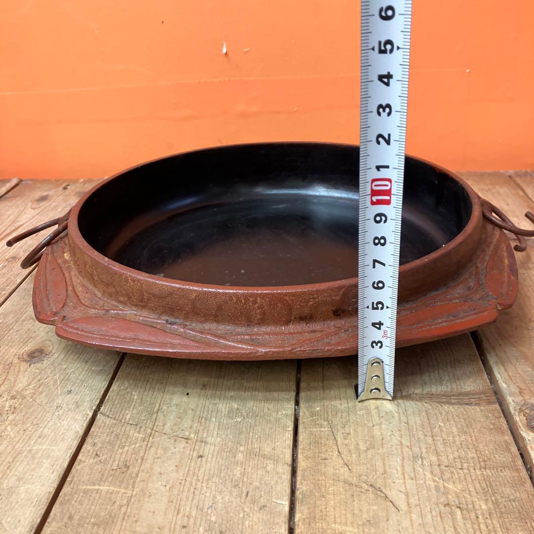 D-5 南部鉄器 すき焼き鍋 鉄鍋 鋳物 ヴィンテージ アンティーク 骨董古道具