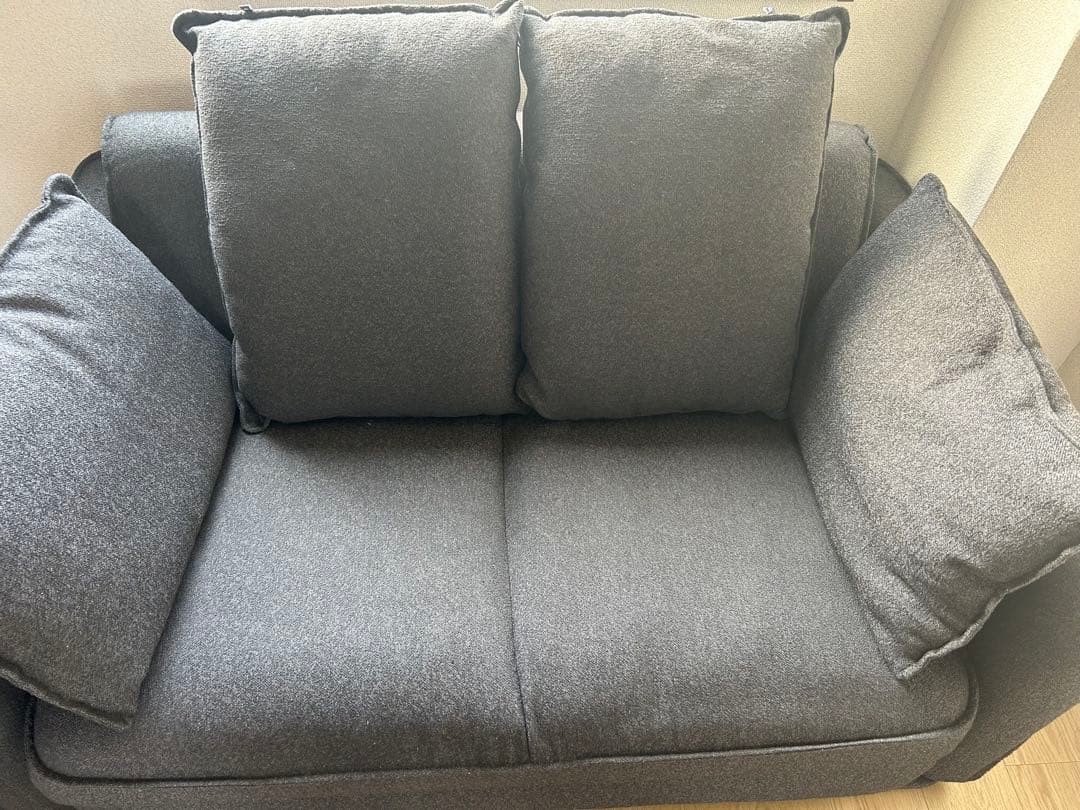 koala ソファベッド　チャコールグレー 二人掛けソファ 4クッション付き