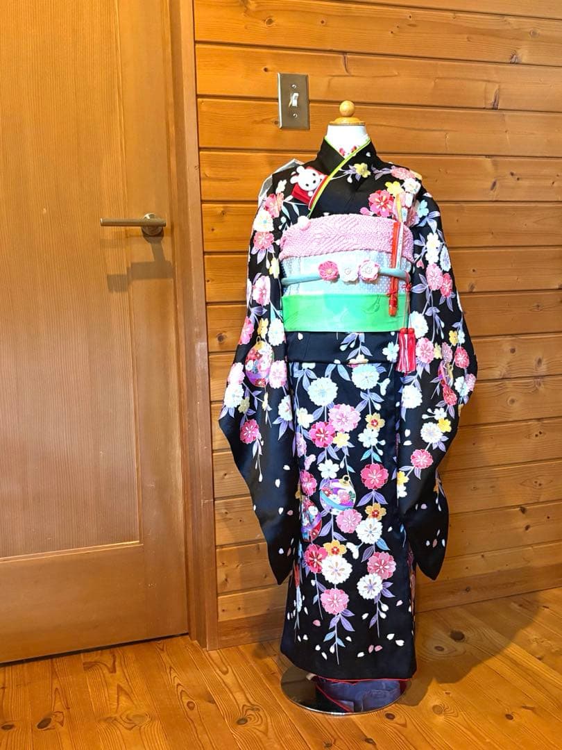 七五三　正絹の着物と長襦袢のセット